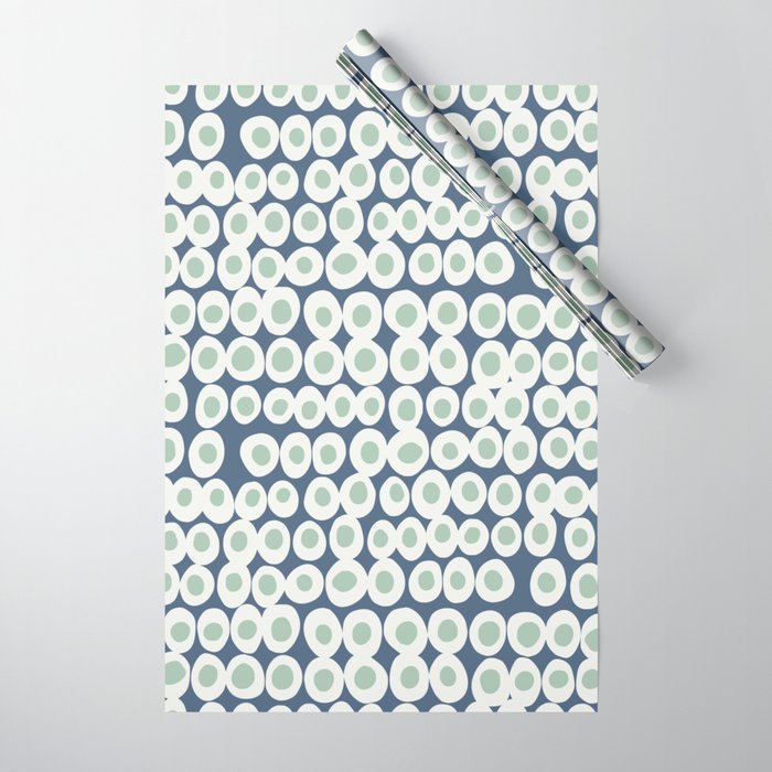 Wonderful bold dots blue and mint Wrapping Paper Gallery Image 1