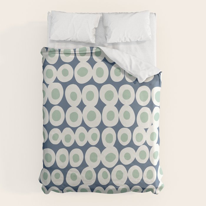Wonderful bold dots blue and mint Duvet Cover Gallery Image 1