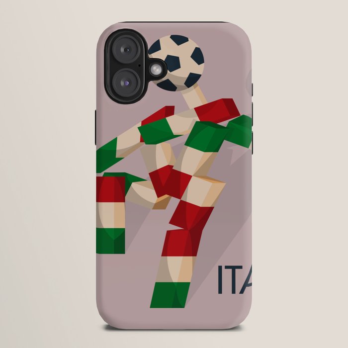 Vintage World Cup poster, Ciao, Italia 90 mascot, old football print iPhone Case Gallery Image 10