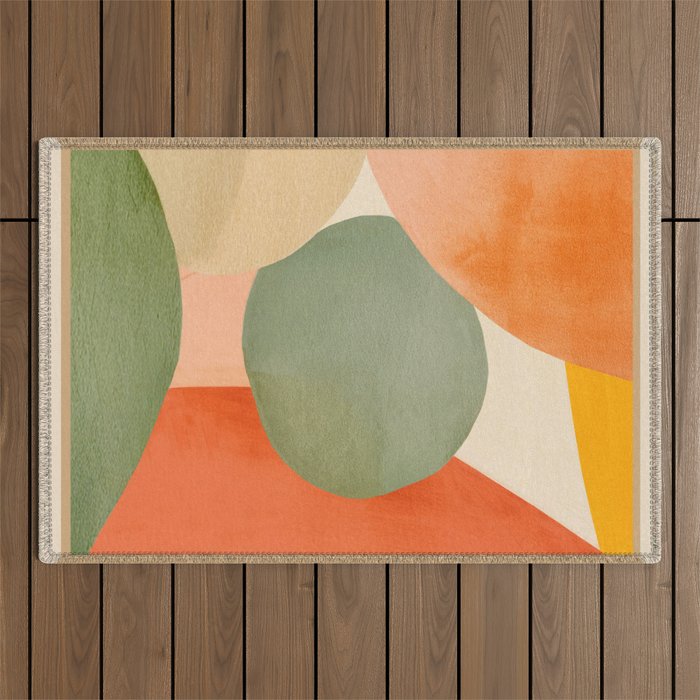 Abstract & Modern Shape Art 1 Outdoor Rug Gallery Image 1