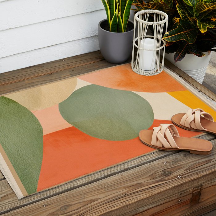Abstract & Modern Shape Art 1 Outdoor Rug Gallery Image 2