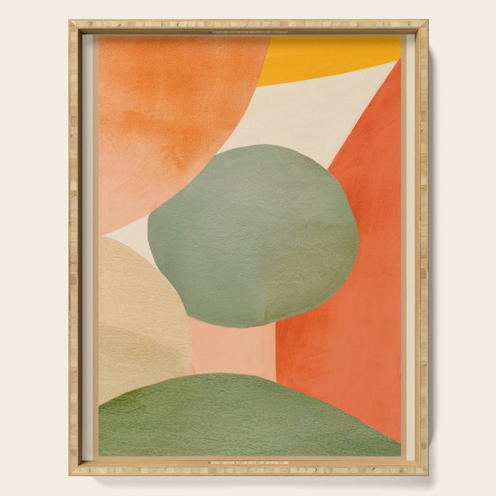 Abstract & Modern Shape Art 1 Serving Tray Gallery Image 1