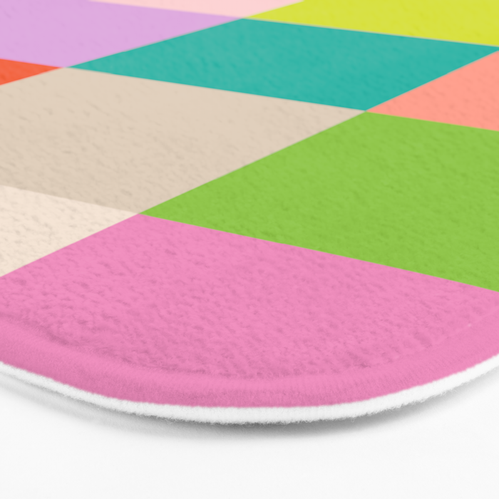 Bright Checks Bath Mat Gallery Image 3