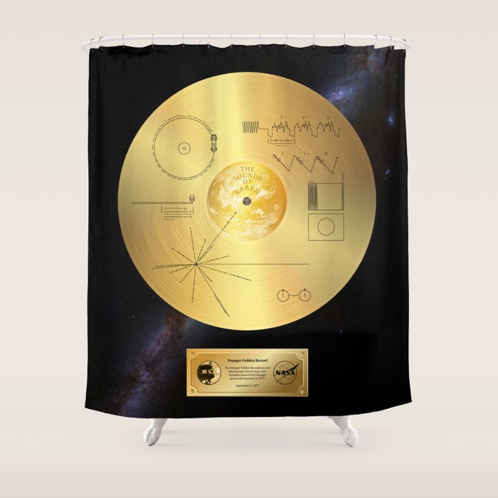 Voyager 1 Golden Record #1 Shower Curtain Gallery Image 1