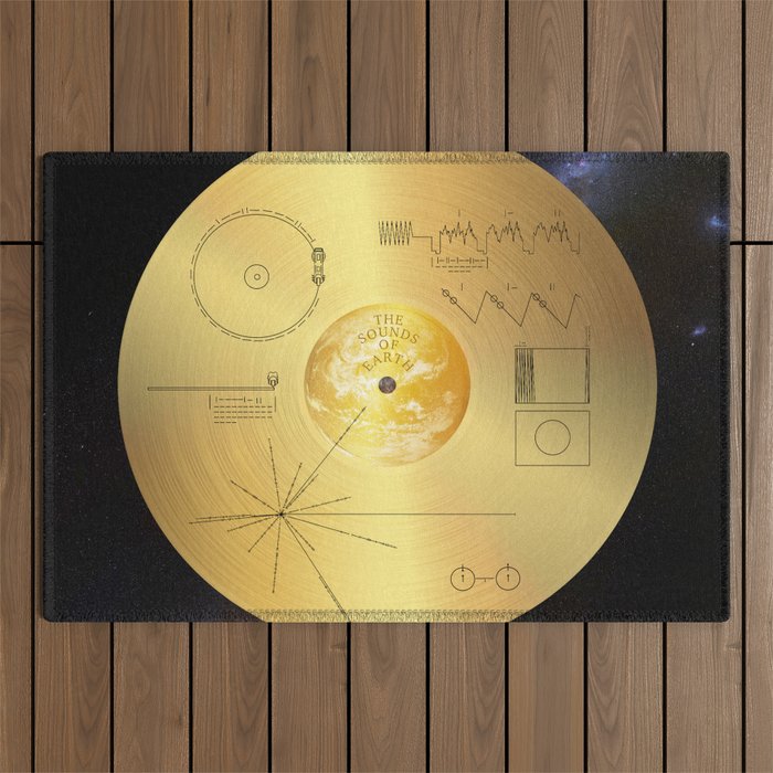 Voyager 1 Golden Record #1 Outdoor Rug Gallery Image 1