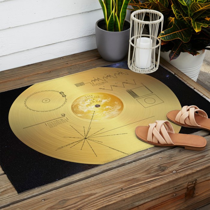 Voyager 1 Golden Record #1 Outdoor Rug Gallery Image 2