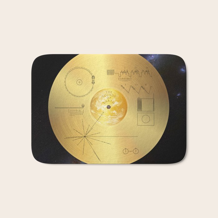 Voyager 1 Golden Record #1 Bath Mat Gallery Image 1