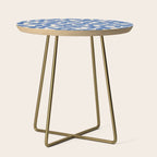 Blue Daisy Time Cute Retro Floral Pattern Side Table Gallery Image 1