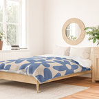 Blue Daisy Time Cute Retro Floral Pattern Duvet Cover Gallery Image 2