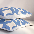 Blue Daisy Time Cute Retro Floral Pattern Pillow Sham Gallery Image 3