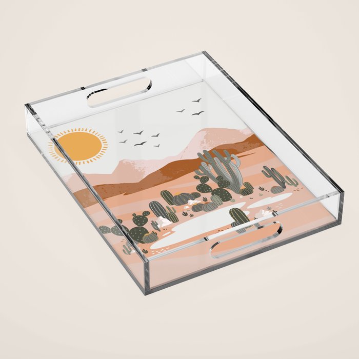 Desert Landscape Oasis Acrylic Tray Gallery Image 1