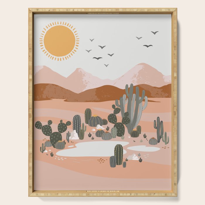 Desert Landscape Oasis Serving Tray Gallery Image 1
