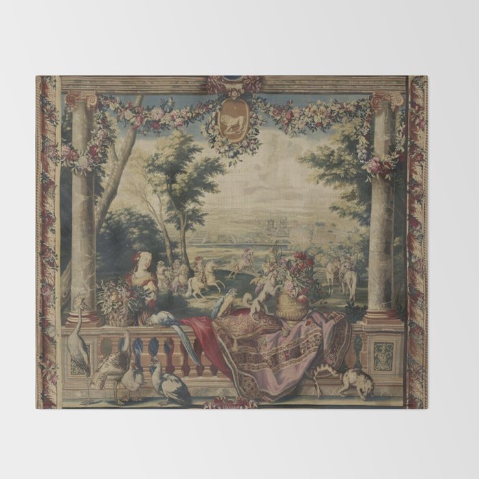 Antique 17th Century 'July' Louis XIV French Chateau Tapestry Throw Blanket Gallery Image 2