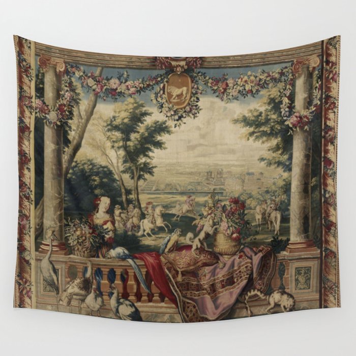 Antique 17th Century 'July' Louis XIV French Chateau Tapestry Wall Tapestry Gallery Image 1