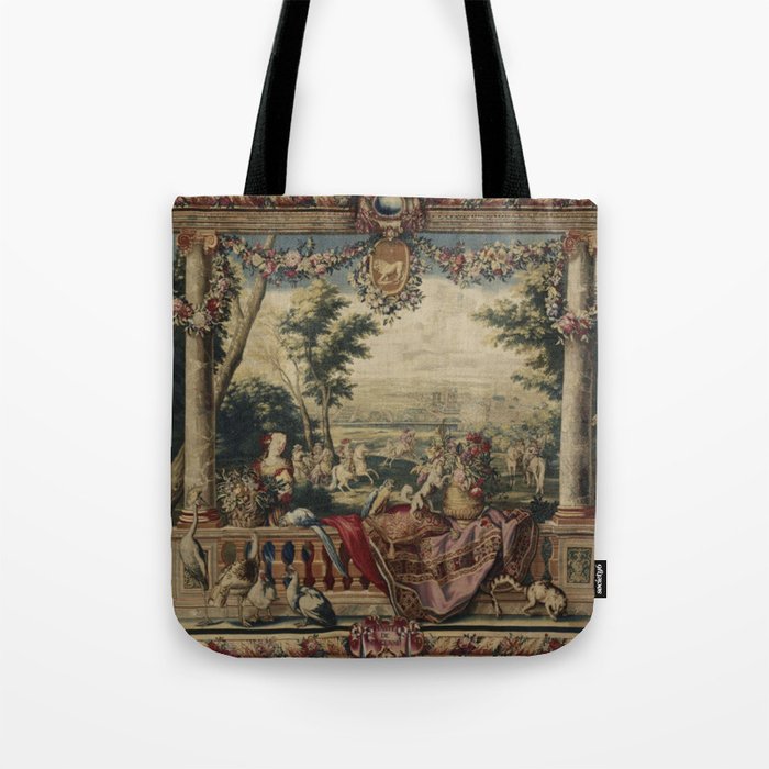Antique 17th Century 'July' Louis XIV French Chateau Tapestry Tote Bag Gallery Image 1