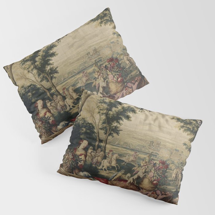 Antique 17th Century 'July' Louis XIV French Chateau Tapestry Pillow Sham Gallery Image 3