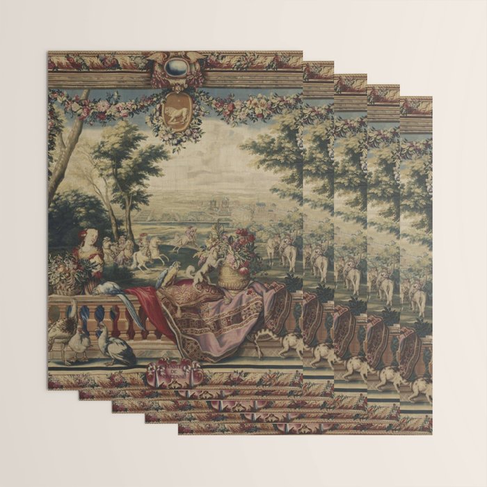 Antique 17th Century 'July' Louis XIV French Chateau Tapestry Wrapping Paper Gallery Image 3