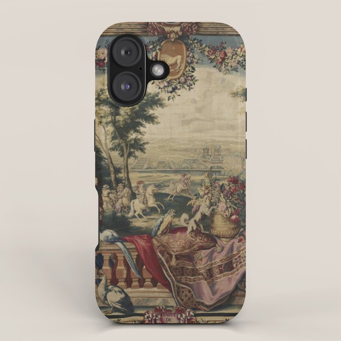 Antique 17th Century 'July' Louis XIV French Chateau Tapestry iPhone Case Gallery Image 1