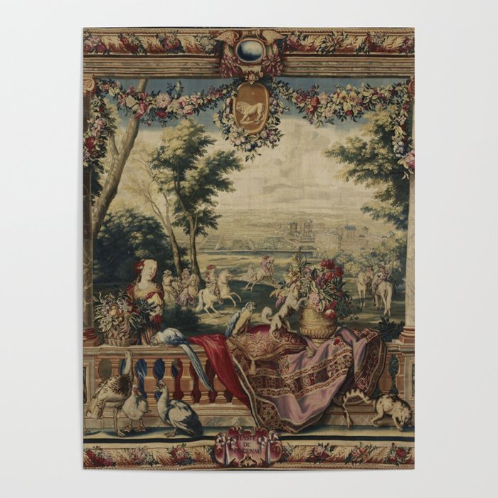 Antique 17th Century 'July' Louis XIV French Chateau Tapestry Poster Gallery Image 4