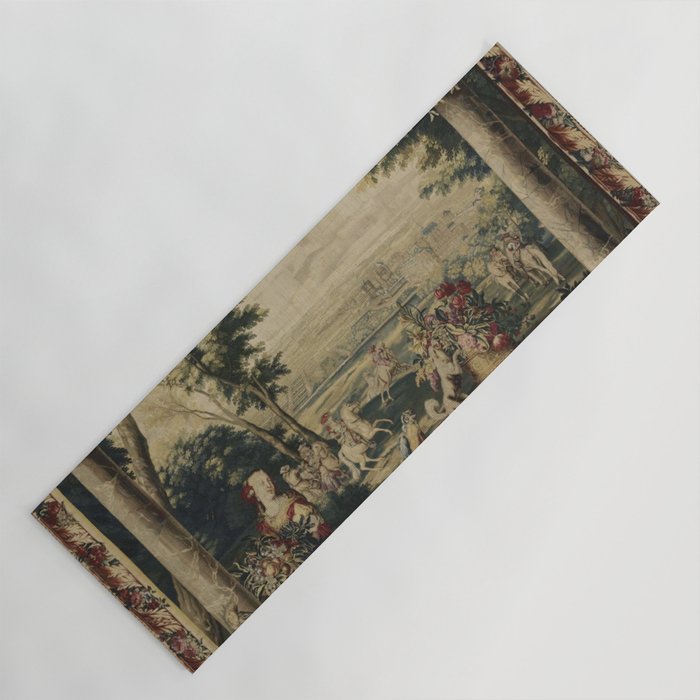 Antique 17th Century 'July' Louis XIV French Chateau Tapestry Yoga Mat Gallery Image 1