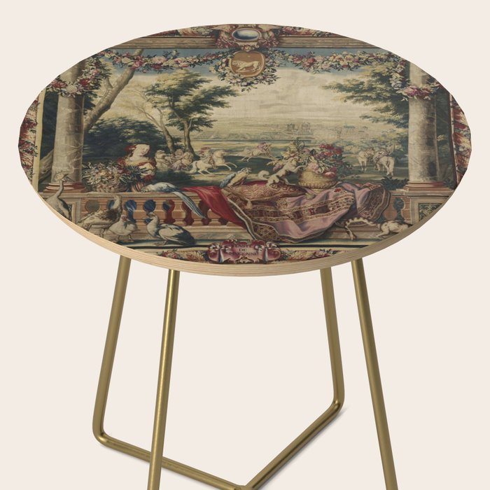 Antique 17th Century 'July' Louis XIV French Chateau Tapestry Side Table Gallery Image 2