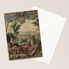 Antique 17th Century 'July' Louis XIV French Chateau Tapestry Stationery Card Gallery Image 2