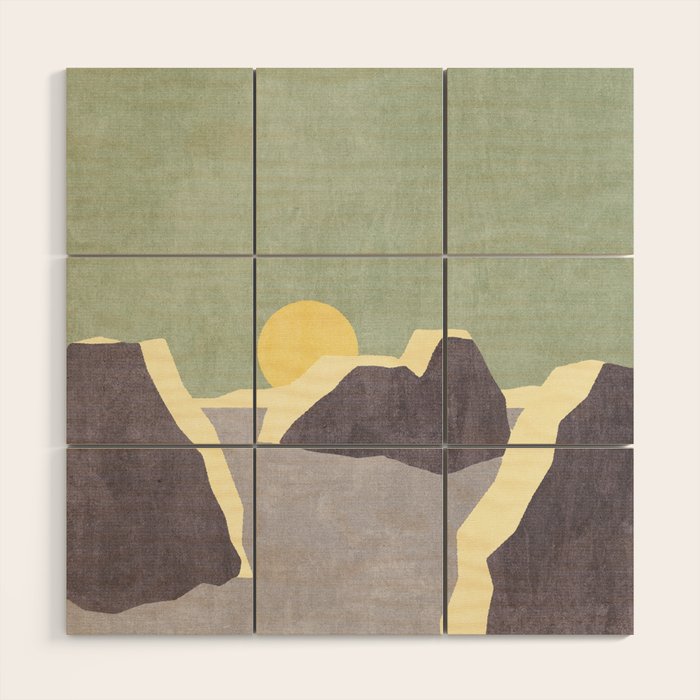 LANDSHAPES / Arctic - Sunset Wood Wall Art Gallery Image 1