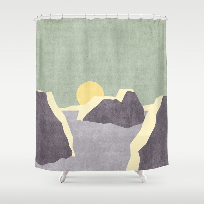 LANDSHAPES / Arctic - Sunset Shower Curtain Gallery Image 1