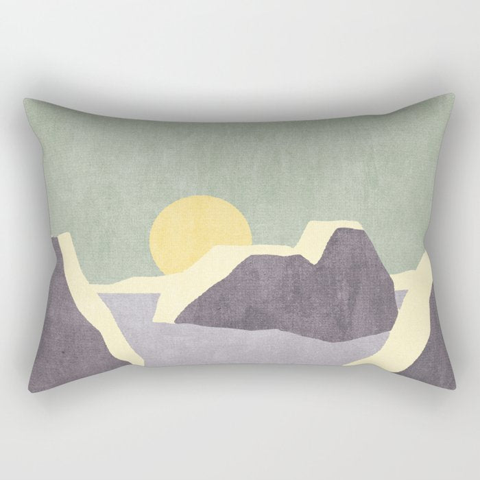 LANDSHAPES / Arctic - Sunset Rectangular Pillow Gallery Image 1