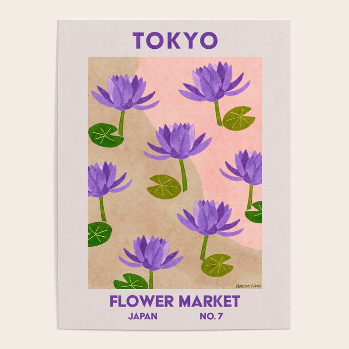 Retro Wall Art | Tokyo Flower Market | Matisse Print | Printable Poster Gallery Image 1