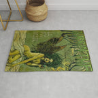 Vintage Parisian Green Fairy Absinthe Alcoholic Aperitif Advertisement Poster Rug Gallery Image 1
