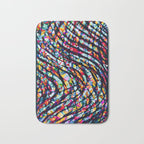 Wavy Lines Low Poly Geometric Triangles Bath Mat Gallery Image 1
