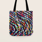 Wavy Lines Low Poly Geometric Triangles Tote Bag Gallery Image 1