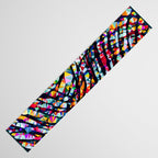 Wavy Lines Low Poly Geometric Triangles Table Runner Gallery Image 3