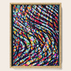 Wavy Lines Low Poly Geometric Triangles Serving Tray Gallery Image 1