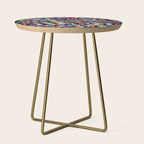 Wavy Lines Low Poly Geometric Triangles Side Table Gallery Image 1