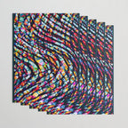 Wavy Lines Low Poly Geometric Triangles Wrapping Paper Gallery Image 3