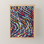 Wavy Lines Low Poly Geometric Triangles Mini Art Print Gallery Image 1