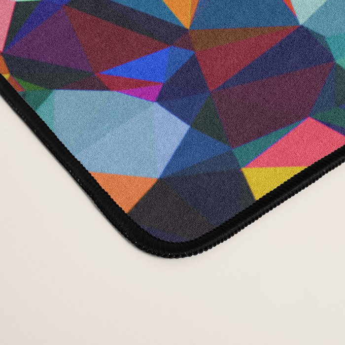 Wavy Lines Low Poly Geometric Triangles Desk Mat Gallery Image 4