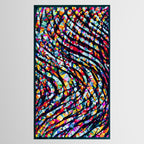 Wavy Lines Low Poly Geometric Triangles Tablecloth Gallery Image 2