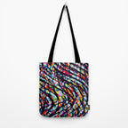 Wavy Lines Low Poly Geometric Triangles Tote Bag Gallery Image 2