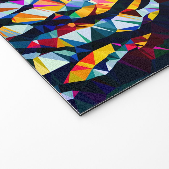 Wavy Lines Low Poly Geometric Triangles Welcome Mat Gallery Image 2