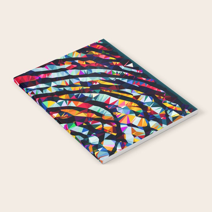 Wavy Lines Low Poly Geometric Triangles Notebook Gallery Image 1