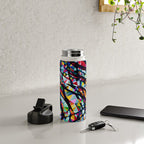 Wavy Lines Low Poly Geometric Triangles Water Bottle Gallery Image 4