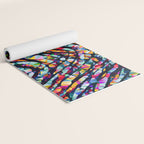 Wavy Lines Low Poly Geometric Triangles Yoga Mat Gallery Image 2