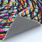 Wavy Lines Low Poly Geometric Triangles Rug Gallery Image 4