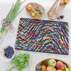 Wavy Lines Low Poly Geometric Triangles Cutting Board Gallery Image 2