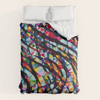 Wavy Lines Low Poly Geometric Triangles Comforter Gallery Image 6