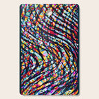 Wavy Lines Low Poly Geometric Triangles Cutting Board Gallery Image 1