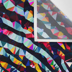 Wavy Lines Low Poly Geometric Triangles Wall Tapestry Gallery Image 3